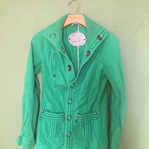 Free People Coat - Kelly Green Size 0 Vintage